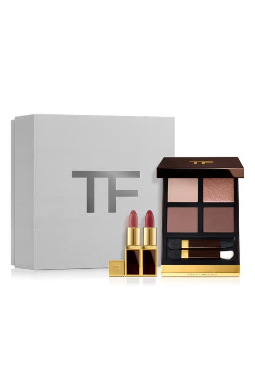 TOM FORD TOM FORD Eye Color Quad Eyeshadow Palette & Lipstick Gift Set $129 Value 