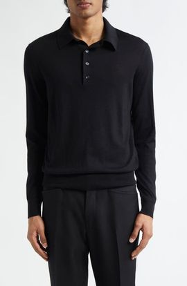 TOM FORD TOM FORD Fine Gauge Cashmere & Silk Polo Sweater