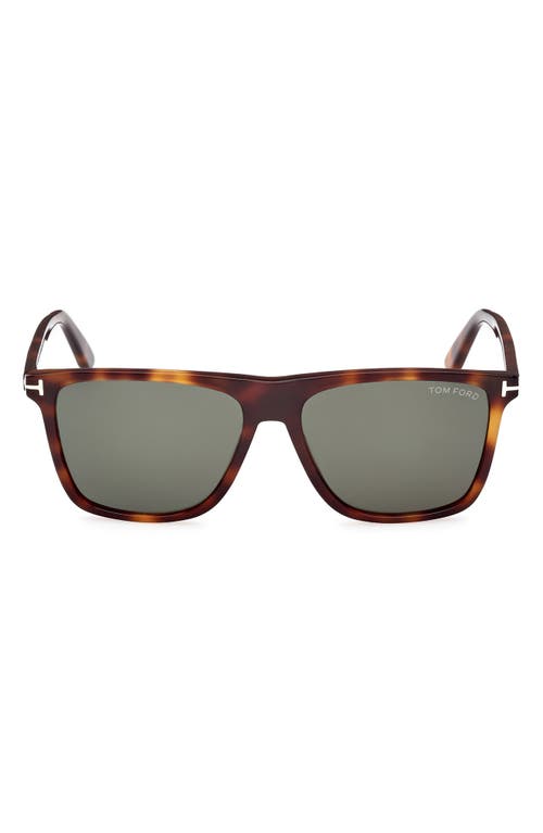 TOM FORD TOM FORD Fletcher 57mm Polarized Square Sunglasses