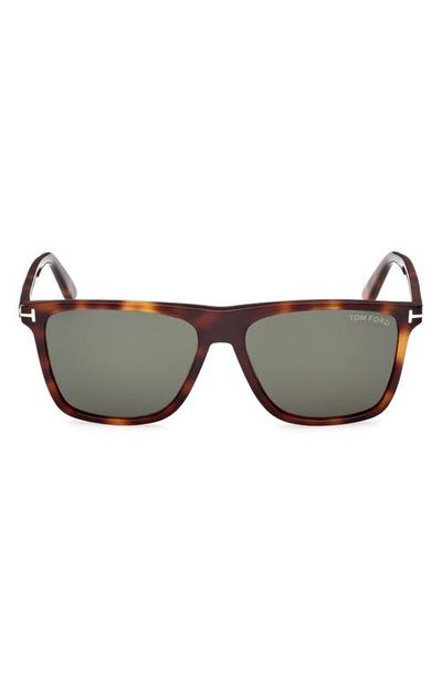 TOM FORD TOM FORD Fletcher 57mm Polarized Square Sunglasses
