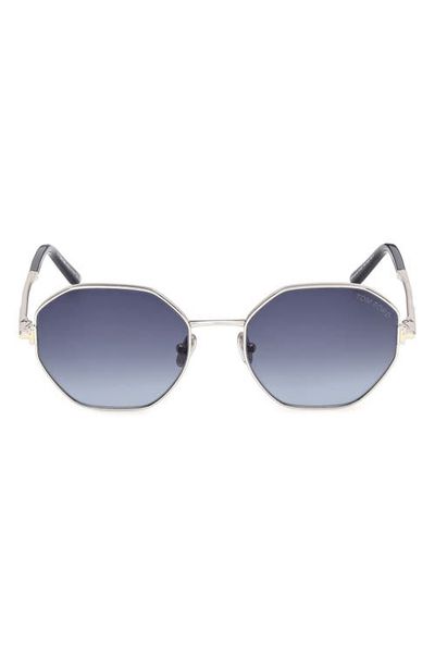 TOM FORD TOM FORD Francesca 02 53mm Geometric Gradient Sunglasses
