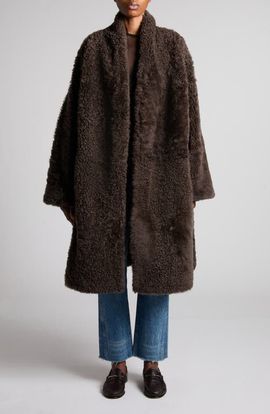 TOM FORD TOM FORD Genuine Shearling Cocoon Coat