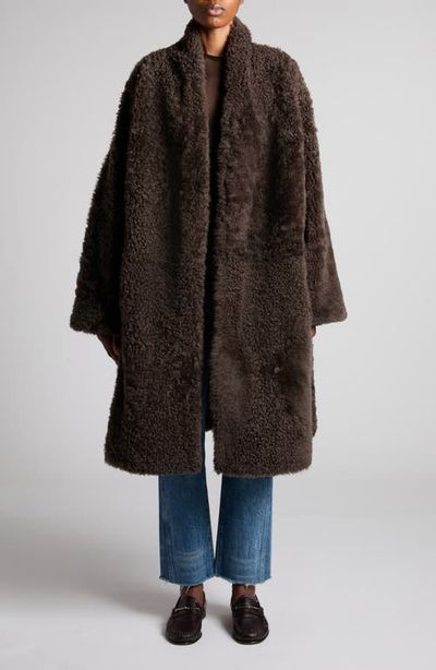 TOM FORD TOM FORD Genuine Shearling Cocoon Coat