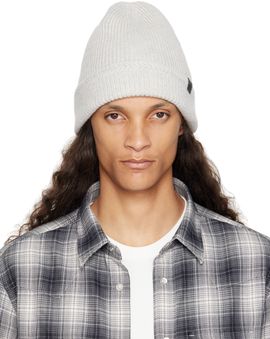 TOM FORD TOM FORD Gray Cashmere Knitted Beanie