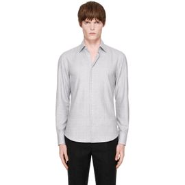 TOM FORD TOM FORD Gray Viscose Prince Of Wales Classic Shirt