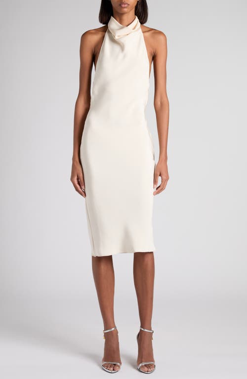 TOM FORD TOM FORD Halter Silk Sable Cocktail Dress