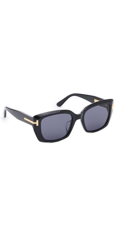 Tom Ford Tom Ford Icon Square Sunglasses Shiny Black One