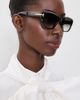Tom Ford Tom Ford Icon Square Sunglasses Shiny Transparent Dark Grey One - 3
