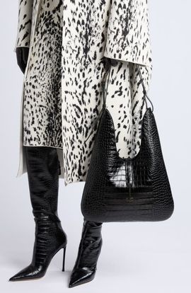 TOM FORD TOM FORD Kara Medium Croc Embossed Leather Hobo