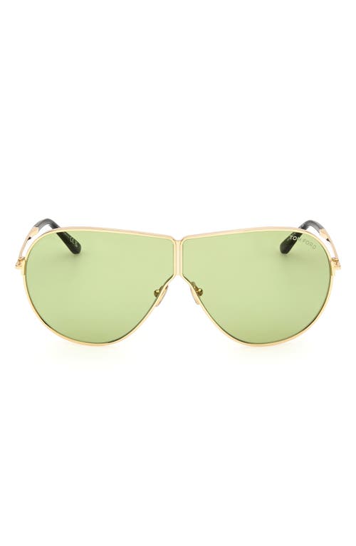 TOM FORD TOM FORD Keating 71mm Oversize Pilot Sunglasses