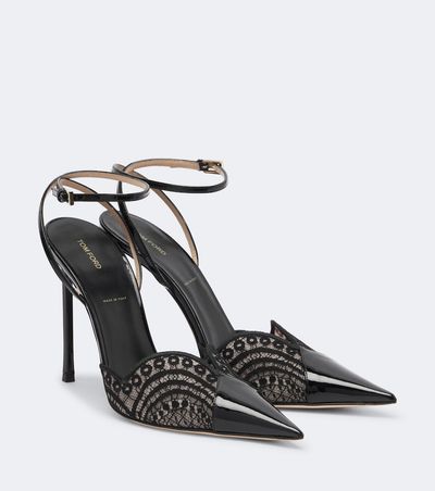 Tom Ford Tom Ford Lace and patent leather pumps