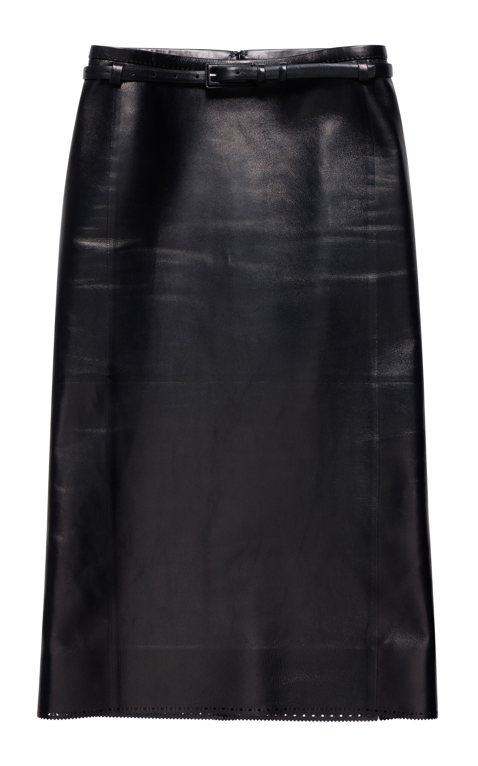 Tom Ford Tom Ford Lambskin Belted Pencil Skirt