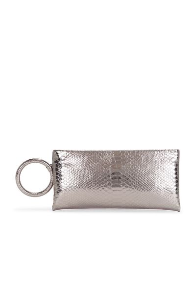 TOM FORD TOM FORD Laminated Printed Python Clutch