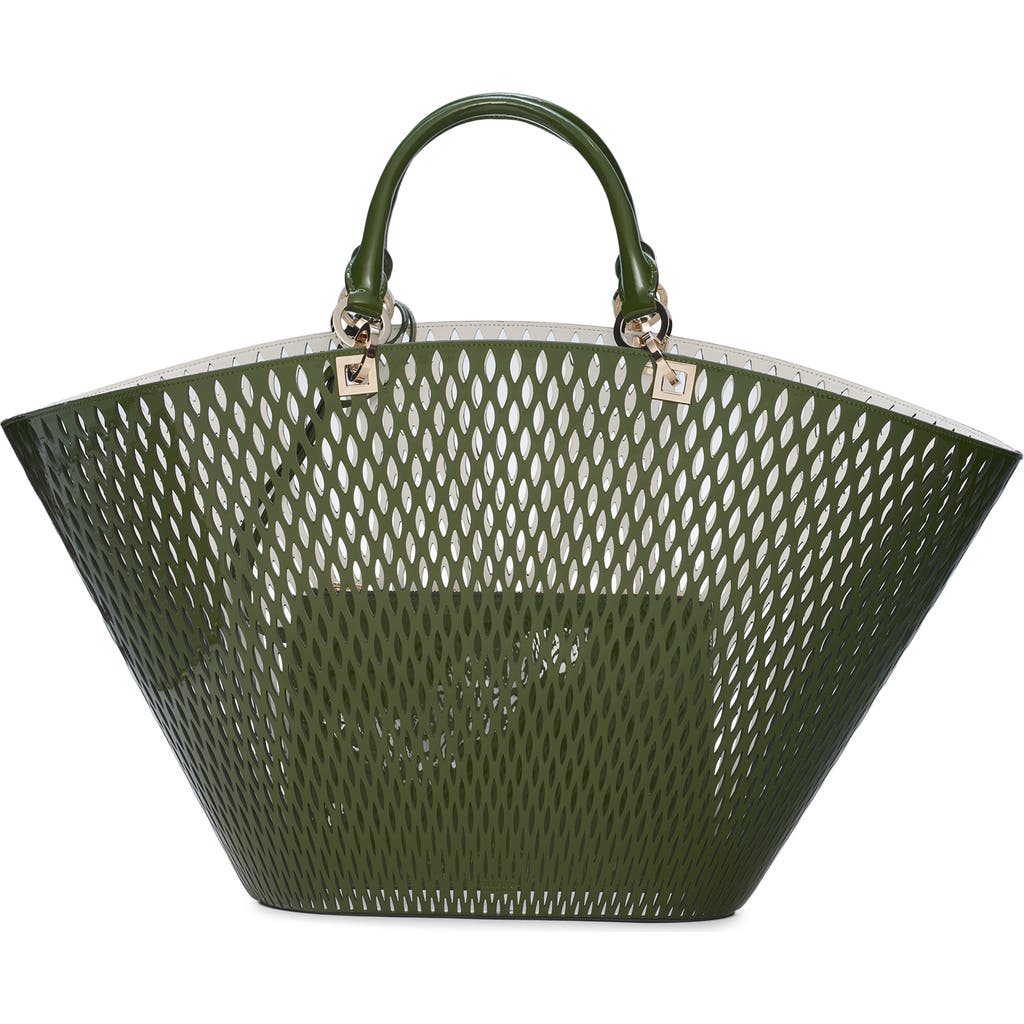 TOM FORD TOM FORD Large Panier Cutout Patent Leather Tote