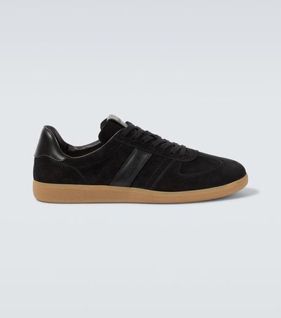 Tom Ford Tom Ford Leather-trimmed suede sneakers