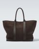 Tom Ford Tom Ford Leather-trimmed suede tote bag - 1