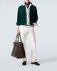 Tom Ford Tom Ford Leather-trimmed suede tote bag - 7