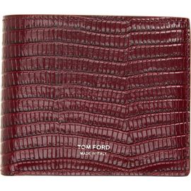 TOM FORD TOM FORD Lizard Embossed T-Line Classic Bifold Wallet