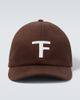 Tom Ford Tom Ford Logo embroidered canvas and leather cap - 1