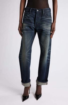 TOM FORD TOM FORD Low Rise Straight Leg Boyfriend Jeans