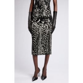TOM FORD TOM FORD Lynx Jacquard Pencil Skirt