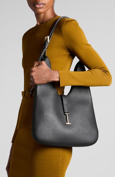 TOM FORD TOM FORD Medium Kara Grained Leather Hobo Bag