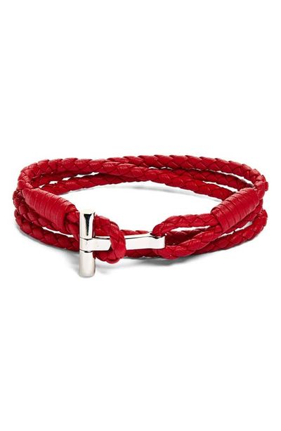 TOM FORD TOM FORD Men's Scoubidou Braided Leather Bracelet