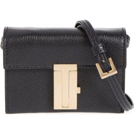 TOM FORD TOM FORD Mia Leather Card Holder Wallet on a Chain