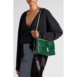 TOM FORD TOM FORD Mia Semishiny Python Embossed Calfskin Shoulder Bag