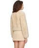 TOM FORD TOM FORD Off-White Shearling Collarless Jacket - 3