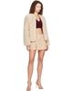 TOM FORD TOM FORD Off-White Shearling Collarless Jacket - 4