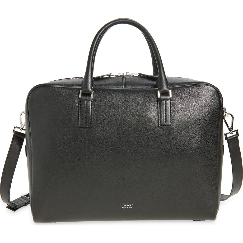 TOM FORD TOM FORD Padlock Grained Leather Briefcase
