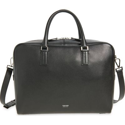 TOM FORD TOM FORD Padlock Grained Leather Briefcase
