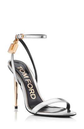 TOM FORD TOM FORD Padlock Naked Metallic Pointy Toe Sandal