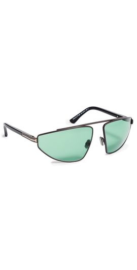 Tom Ford Tom Ford Parker Sunglasses Matte Dark Ruthenium One