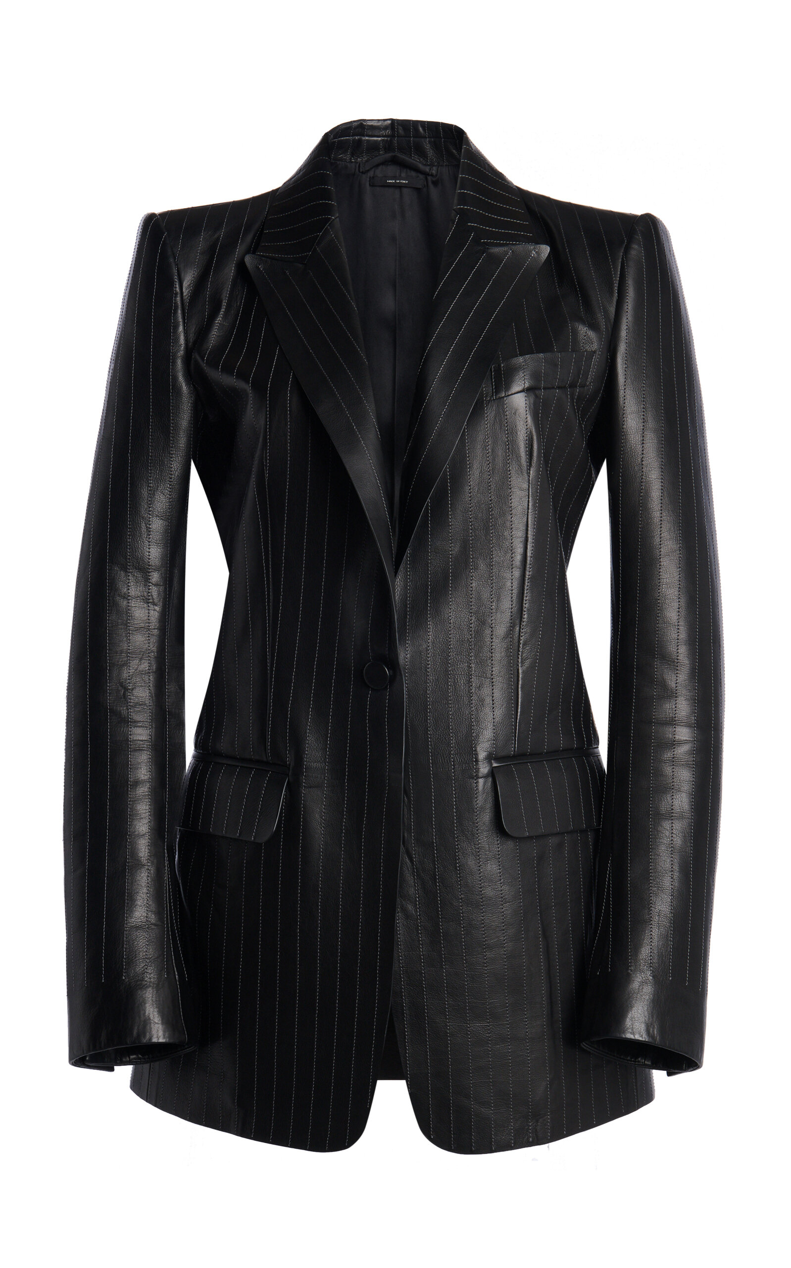 Tom Ford Tom Ford Pinstriped Calfskin SingleBreasted Cocktail Jacket