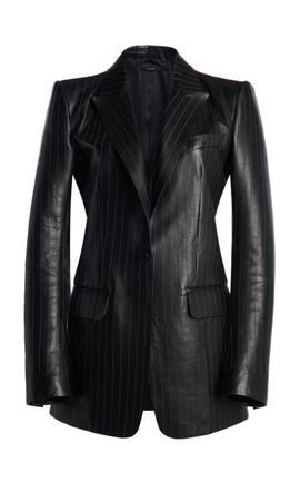 Tom Ford Tom Ford Pinstriped Calfskin SingleBreasted Cocktail Jacket