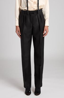 TOM FORD TOM FORD Pleated Wool, Mohair & Silk Twill Pants