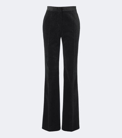 Tom Ford Tom Ford Polka-dot cotton velvet straight pants