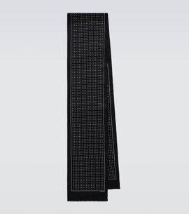 Tom Ford Tom Ford Polka-dot silk twill scarf