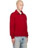 TOM FORD TOM FORD Red Double Face Wool Half Zip Jacket - 2