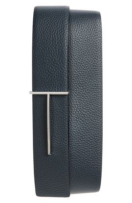 TOM FORD TOM FORD Reversible Slim T Soft Grain Leather Belt