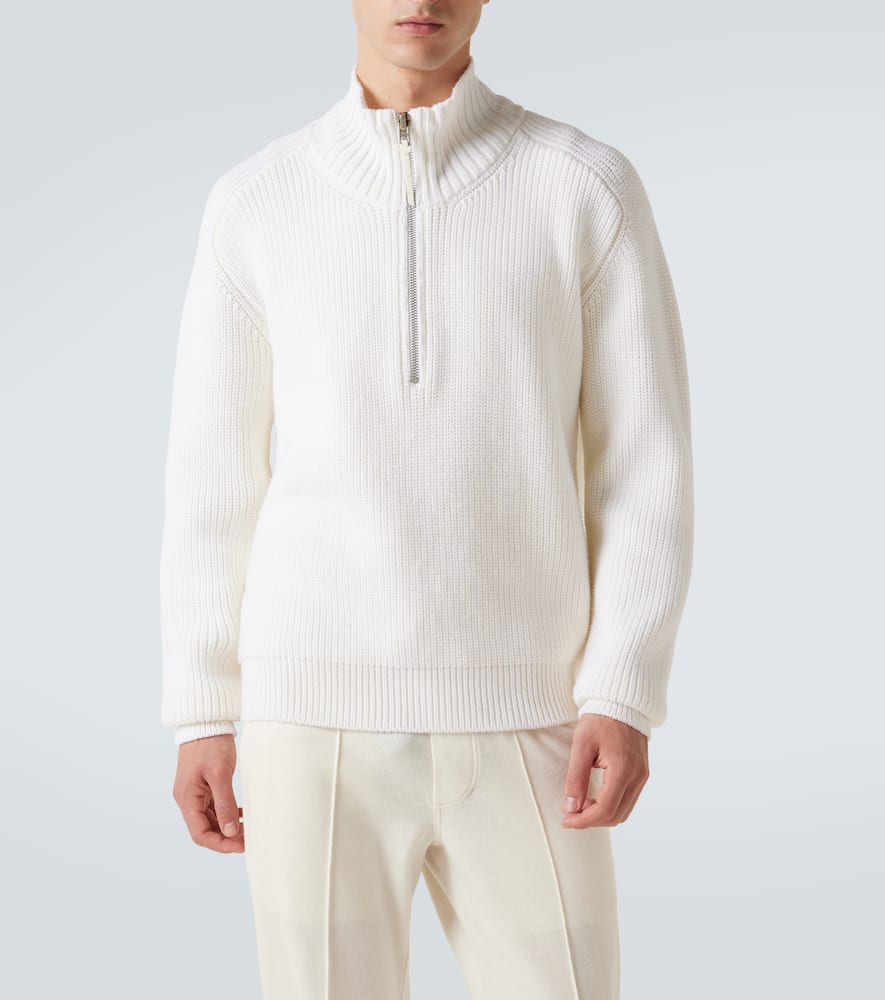 Tom Ford - Ribbed-knit wool half-zip sweater
