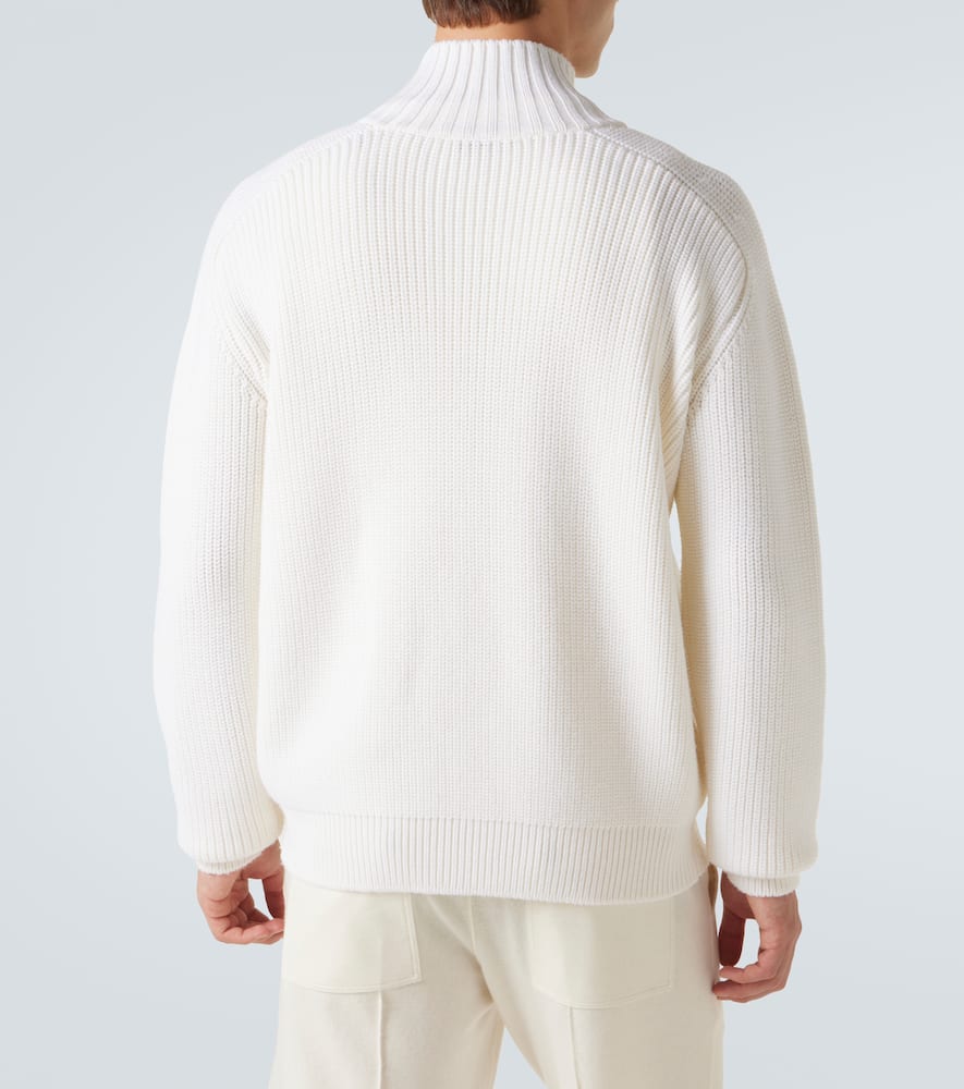 Tom Ford - Ribbed-knit wool half-zip sweater