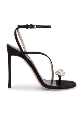 TOM FORD TOM FORD Satin & Crystal Stones Ankle Strap Sandal