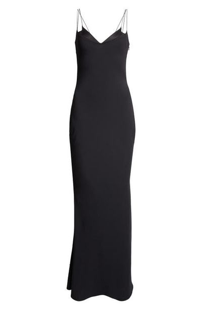 TOM FORD TOM FORD Satin Trim Crepe Slipdress