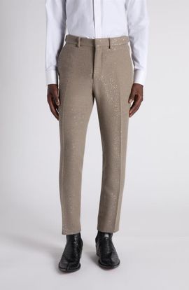 TOM FORD TOM FORD Sequin Light Bouclé Flat Front Pants