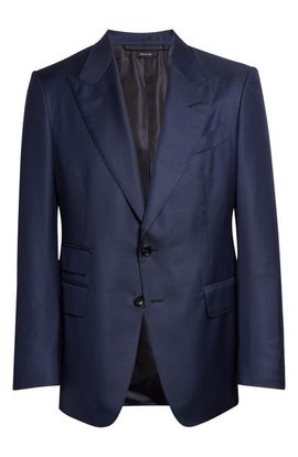 TOM FORD TOM FORD Shelton Wool Sharkskin Suit Jacket