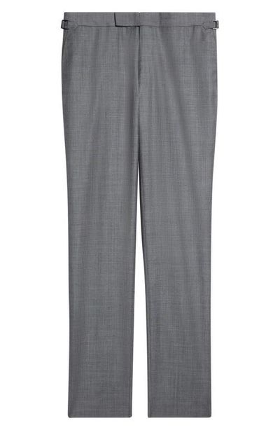 TOM FORD TOM FORD Shelton Wool Sharkskin Tapered Pants