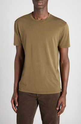 TOM FORD TOM FORD Short Sleeve Lyocell & Cotton Crewneck T-Shirt